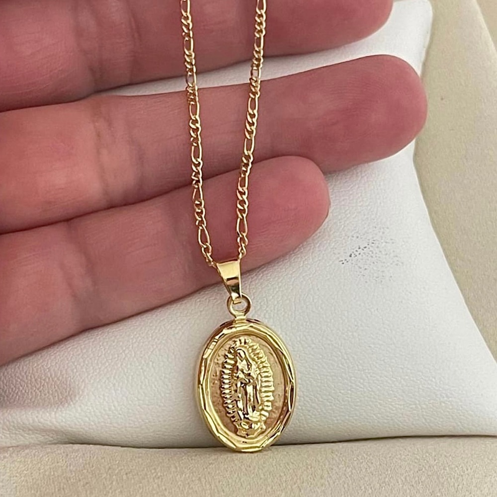 18k Gold Filled Virgin Mary Necklace ✨ La Virgen De Guadalupe